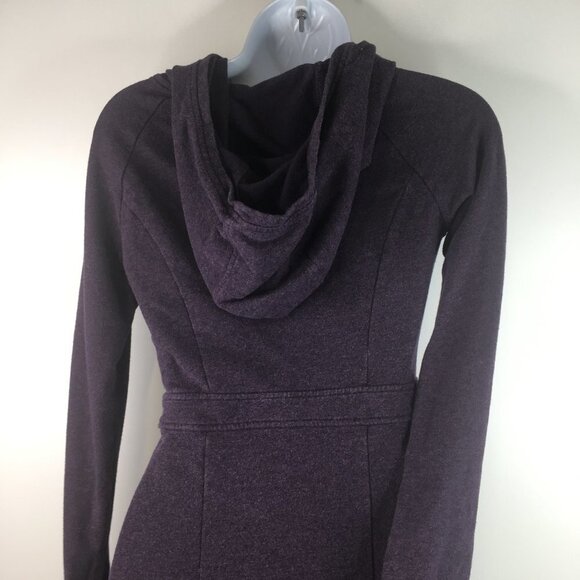 Athleta Purple Power Down Hooded Dress Front Pockets Size XXS - Picture 5 of 11